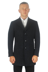 Фото Пальто темно-синє ялинка MCR артикул: 21192 Пальто