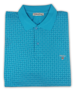 Фото товара Футболка-поло голубая GANJ, артикул: 0618 Футболки та поло