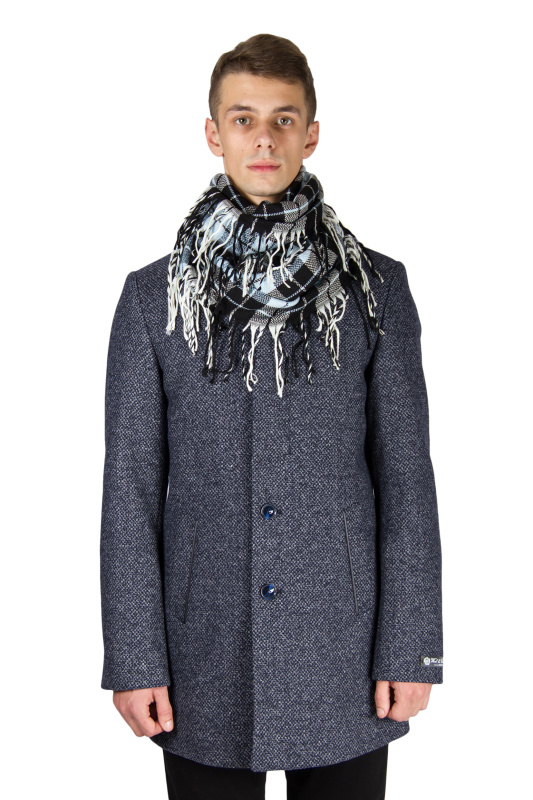 Фото товара Шарф - хомут  голубой в чёрную клетку FABIO DIVAYO, артикул: 170-7 Шарфи