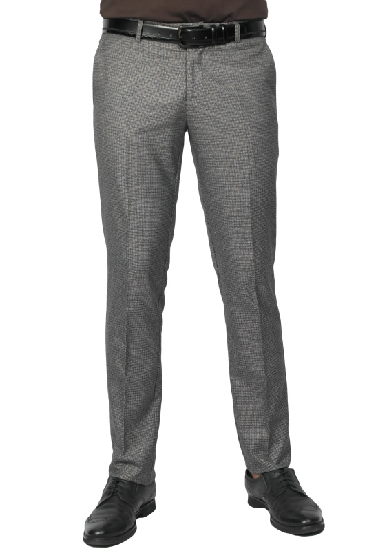 Фото товара Брюки сіро-коричнева клітинка  MAIKLEN, артикул: 4112275 Брюки