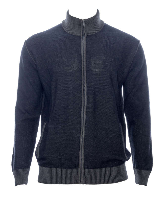 Фото товара Свитер на молнии синий RE del MARE, артикул: 226373 Светри , Кофти поло