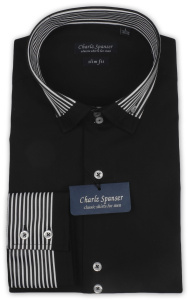 Фото товара Рубашка чёрная Charlz Spanser, артикул: 249075 Приталені Фото товара Рубашка чёрная Charlz Spanser, артикул: 249075 Приталені