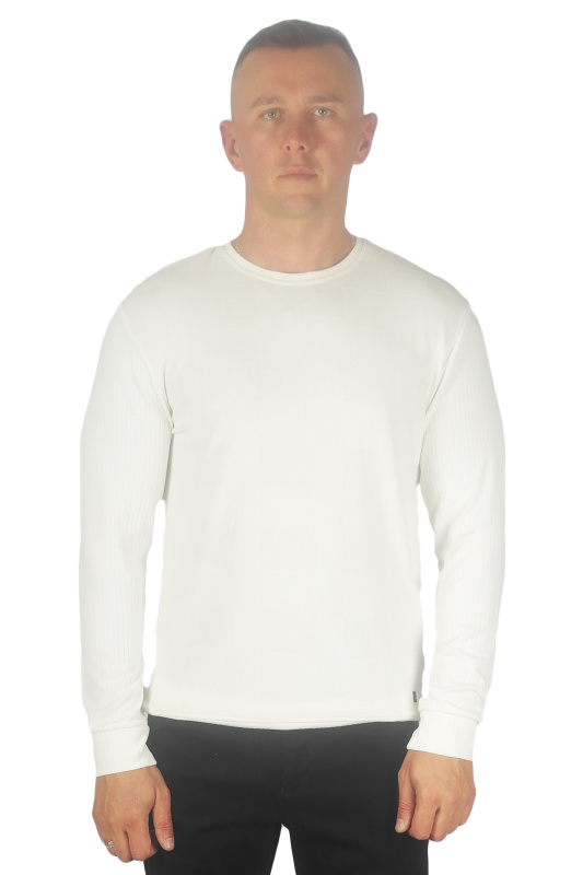 Фото товара Кофта трикотажная белая текстурная COONLESS, артикул: 6822-20 Светри , Кофти поло