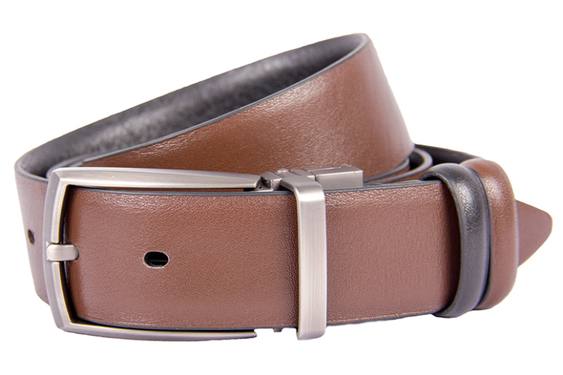 Фото товара Ремінь чоловічий двосторонній коричневий/чорний SERGIO TORRI, артикул: 20530 Ремені