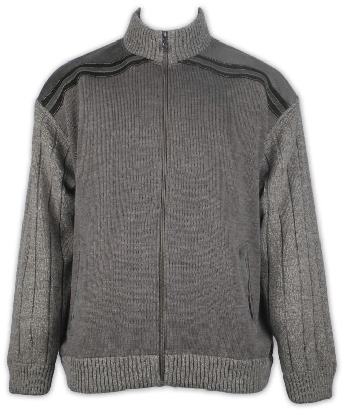 Фото товара Свитер тёмно-бежевый на молнии LUCIANO CHARI, артикул: 10468 Светри , Кофти поло