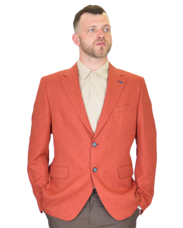 Фото товара Піджак теракотовий однотонний  MCR 40173-1, артикул: 40173-1 Піджаки