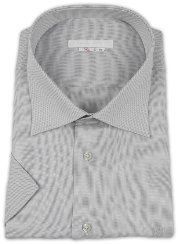 Фото товара Рубашка с коротким рукавом серая Romano Botta, артикул: 26070 Класичний крій