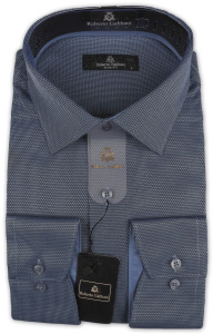 Фото товара Рубашка синяя  Roberto Gabbani, артикул: 247054 Приталені