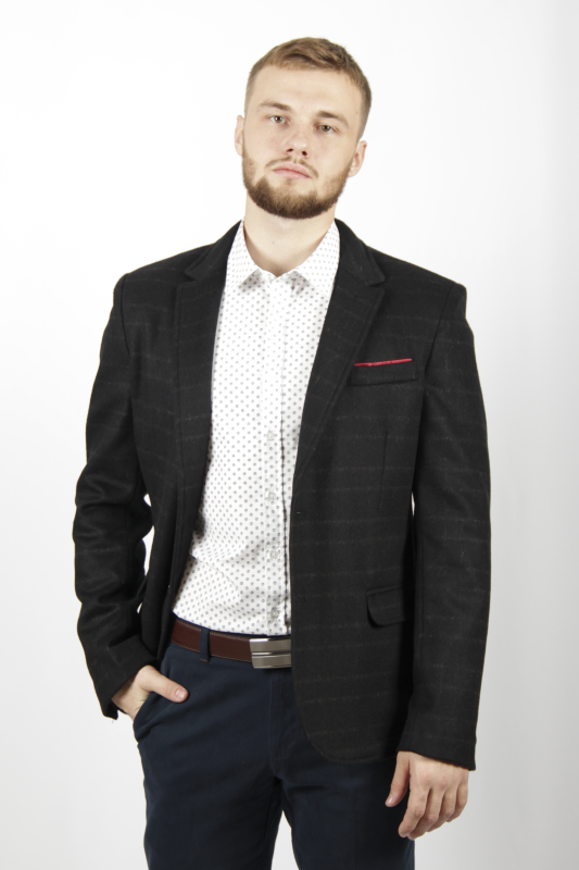 Фото товара Пиджак чёрный тканевая клетка  SORBINO, артикул: 1832 Піджаки