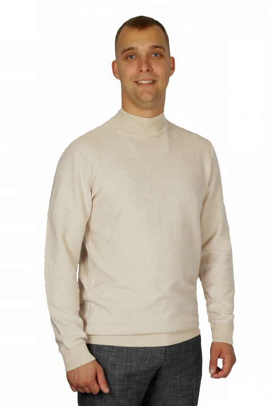 Фото товара Светр гольф світло-бежевий текстурний MCR, артикул: 11335-8 Светри , Кофти поло