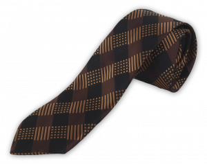 Фото Галстук тёмно-синий в коричневую клетку FABIO DIVAYO артикул: 25763 Краватки