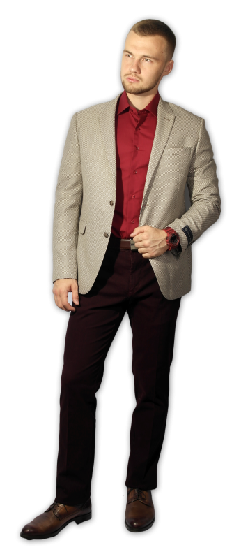 Фото товара Пиджак бежевый в белый кружок OLIVER MANCINI, артикул: 324-7 Піджаки