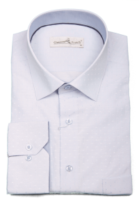 Фото товара Рубашка голубая в узор Giovanni Frateli, артикул: 0343-98 Класичні 