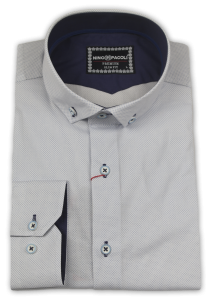 Фото Рубашка голубая Giovanni Fratelli артикул: 4088 Приталені