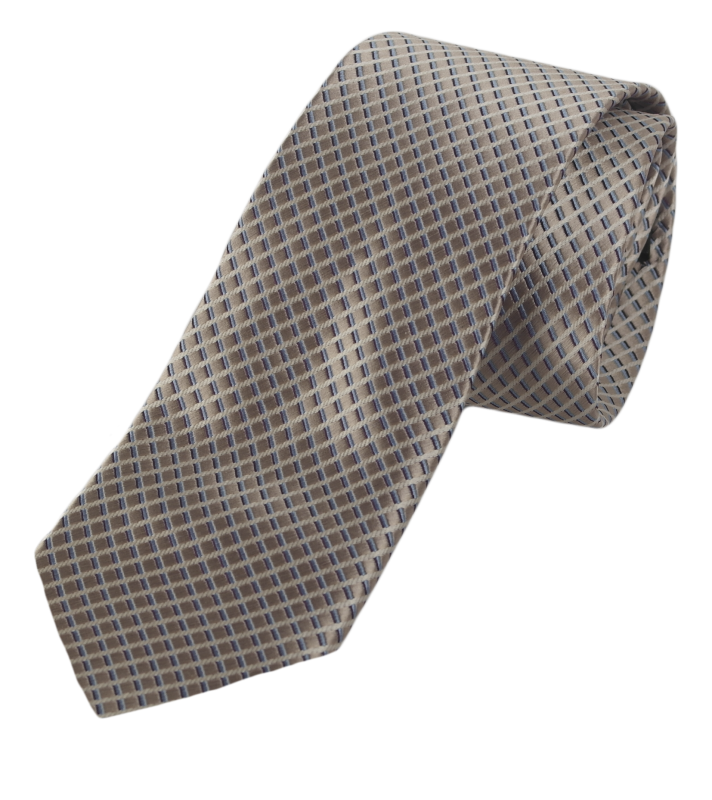 Фото товара Галстук бежевый мелкая клетка FABIO DIVAYO, артикул: 24562 Краватки