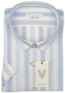 Фото товара Рубашка с коротким рукавом белая Romano Botta, артикул: 26497 Класичний крій