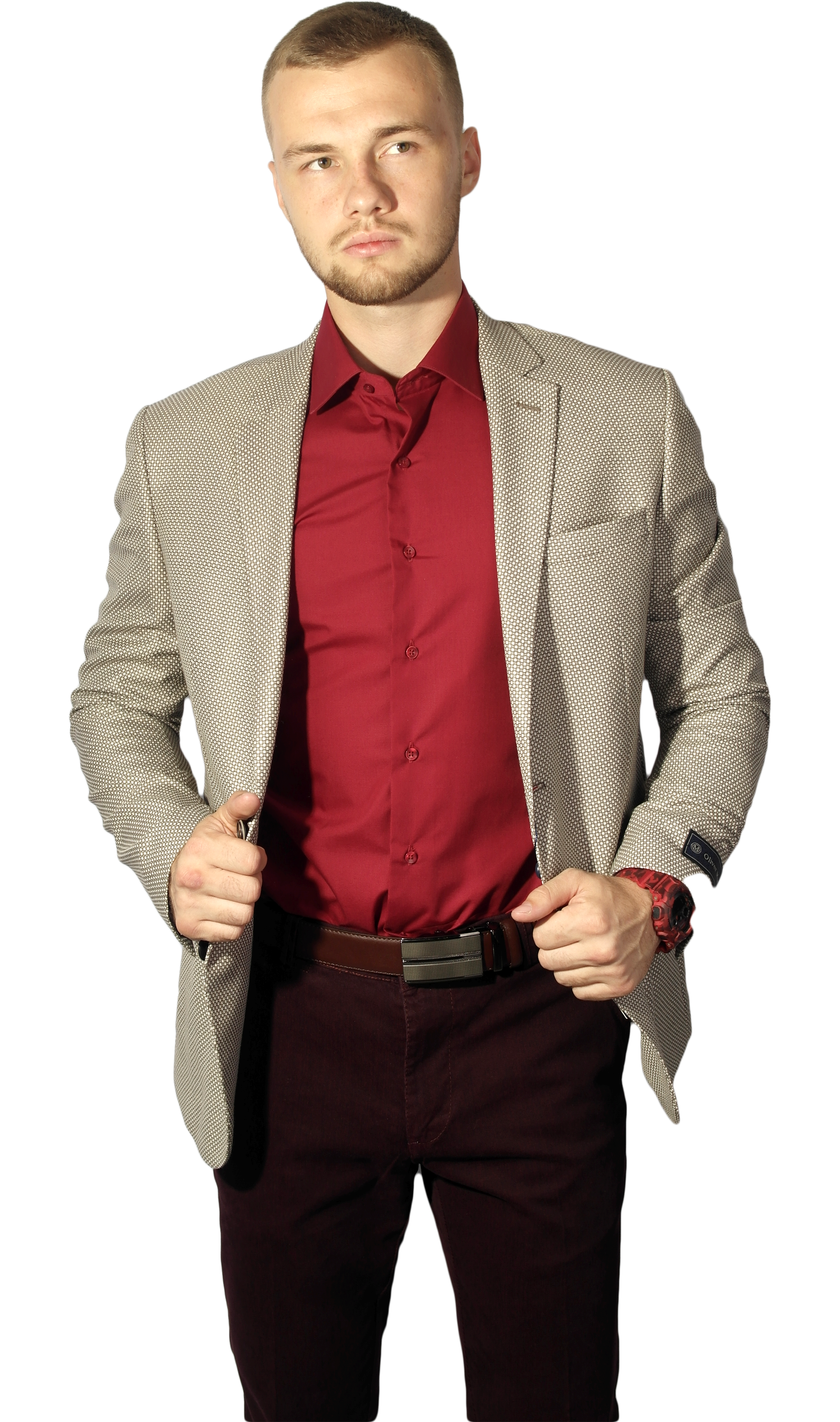 Пиджак бежевый в белый кружок OLIVER MANCINI