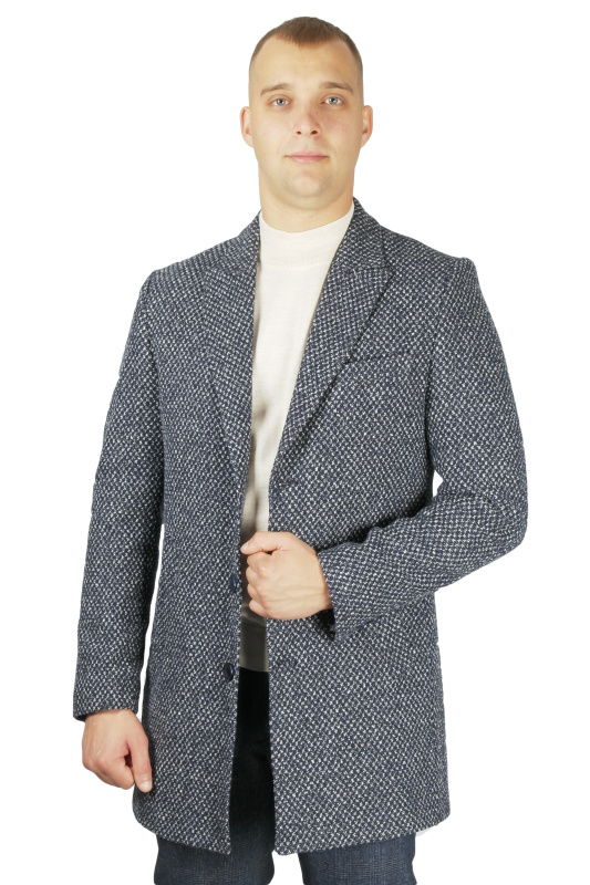 Фото товара Пальто синє мєланж TONY CASSANO, артикул: 04-440 Пальто