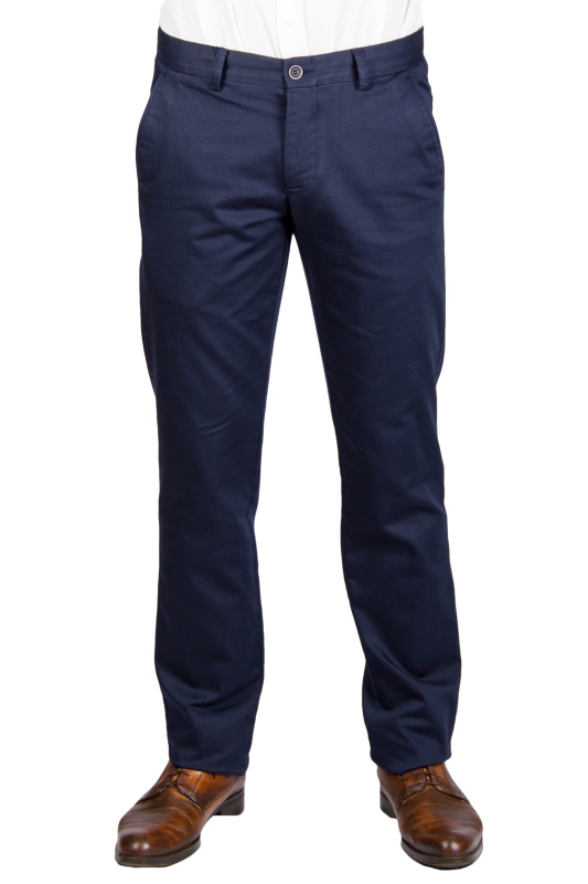 Фото товара Брюки тёмно-синие котоновые  OLIVER MANCINI, артикул: 7392 Брюки