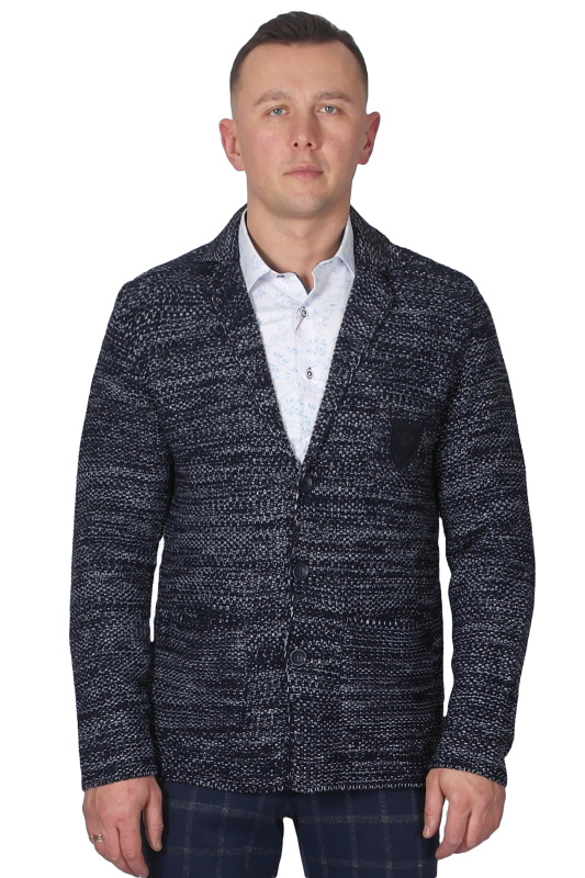 Фото товара Кардиган меланж тёмно-синий  MCR, артикул: 32214-1 Кардигани