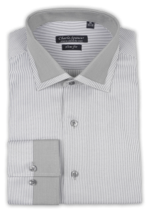 Фото товара Рубашка серая Charlz Spanser, артикул: 9044-1 Приталені