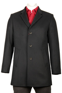 Фото товара Пальто чёрное английский воротник MAIKLEN, артикул: 018011 Пальто