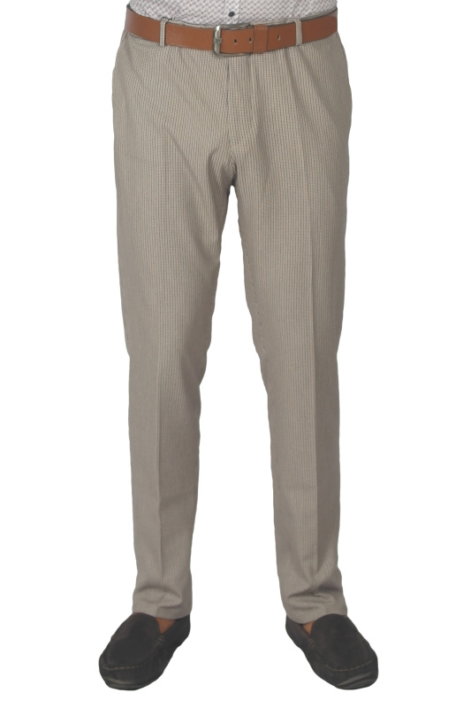 Фото товара Брюки бежевые с синим мелкий рисунок MCR, артикул: 38846-2 Брюки