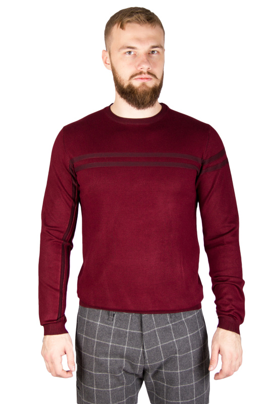 Фото товара Свитер бордовый однотонный 7695SORBINO, артикул: 7695 Светри , Кофти поло