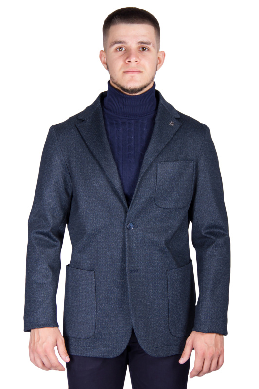 Фото товара Пиджак серый трикотажный текстурная ткань HAMAKI-HO, артикул: 1417 Піджаки