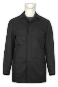 Фото товара Плащ чёрный утеплённая подкладка  MAIKLEN, артикул: 006030 Плащі