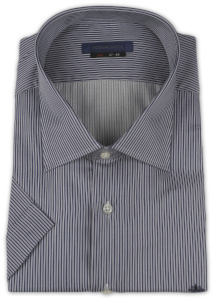 Фото товара Рубашка с коротким рукавом синяя Romano Botta, артикул: 26163 Класичний крій