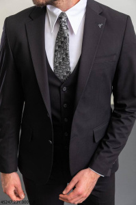 Фото товара Костюм чорний трійка MCR 4527-1, артикул: 45247-1 костюм 3 зріст ( 164-178 )