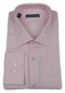 Фото Рубашка розовая в мелкую клетку Romano Botta артикул: 2422053 Класичні 
