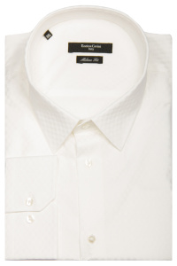 Фото Рубашка айвори текстурная ткань ENRICO CERINI артикул: 161586 Приталені