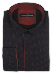 Фото Рубашка синяя Giovanni Frateli артикул: 2905-5 Приталені