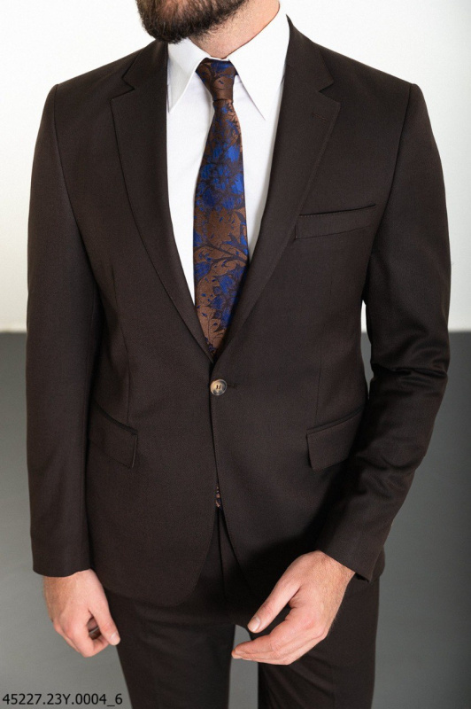 Фото товара Костюм двійка коричневий однотонний MCR 45227, артикул: 45227 костюм 3 зріст ( 164-178 )