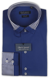 Фото товара Рубашка синяя  Charlz Spanser, артикул: 249071 Приталені Фото товара Рубашка синяя  Charlz Spanser, артикул: 249071 Приталені