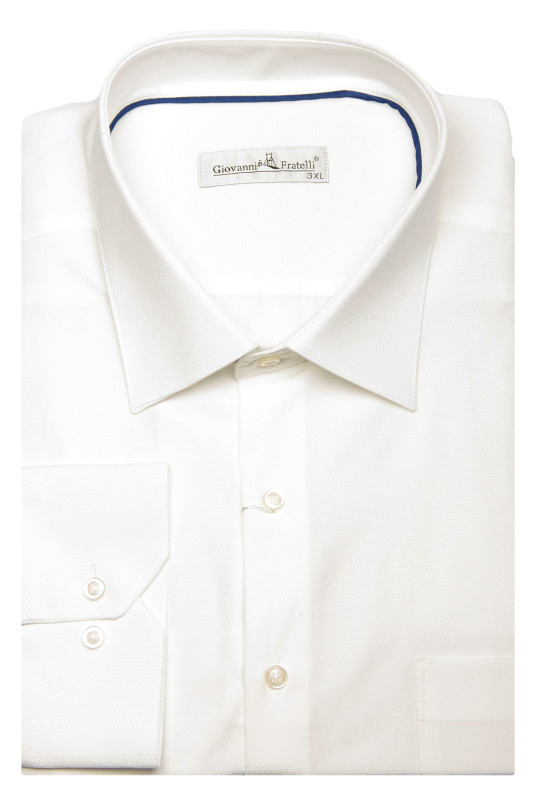 Фото товара Рубашка белая текстурный узор Giovanni Fratelli, артикул: 0349-2 Класичні 