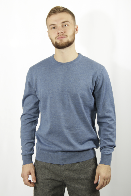 Фото товара Свитер голубой однотонный IL. GRANCHIO, артикул: 59938 Светри , Кофти поло