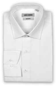 Фото товара Рубашка белая Charlz Spanser, артикул: 2429 Приталені