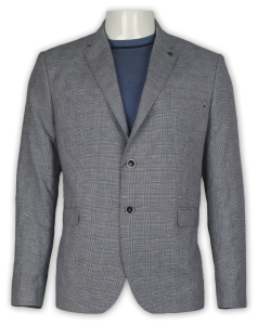 Фото товара Пиджак голубой в клетку MAIKLEN, артикул: 055052 Піджаки