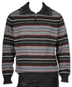 Фото товара Свитер тёмно-серый в полоску IL. GRANCHIO, артикул: 1010301 Светри , Кофти поло