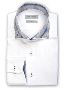 Фото Рубашка белая Charlz Spenser артикул: 2490361-1 Приталені