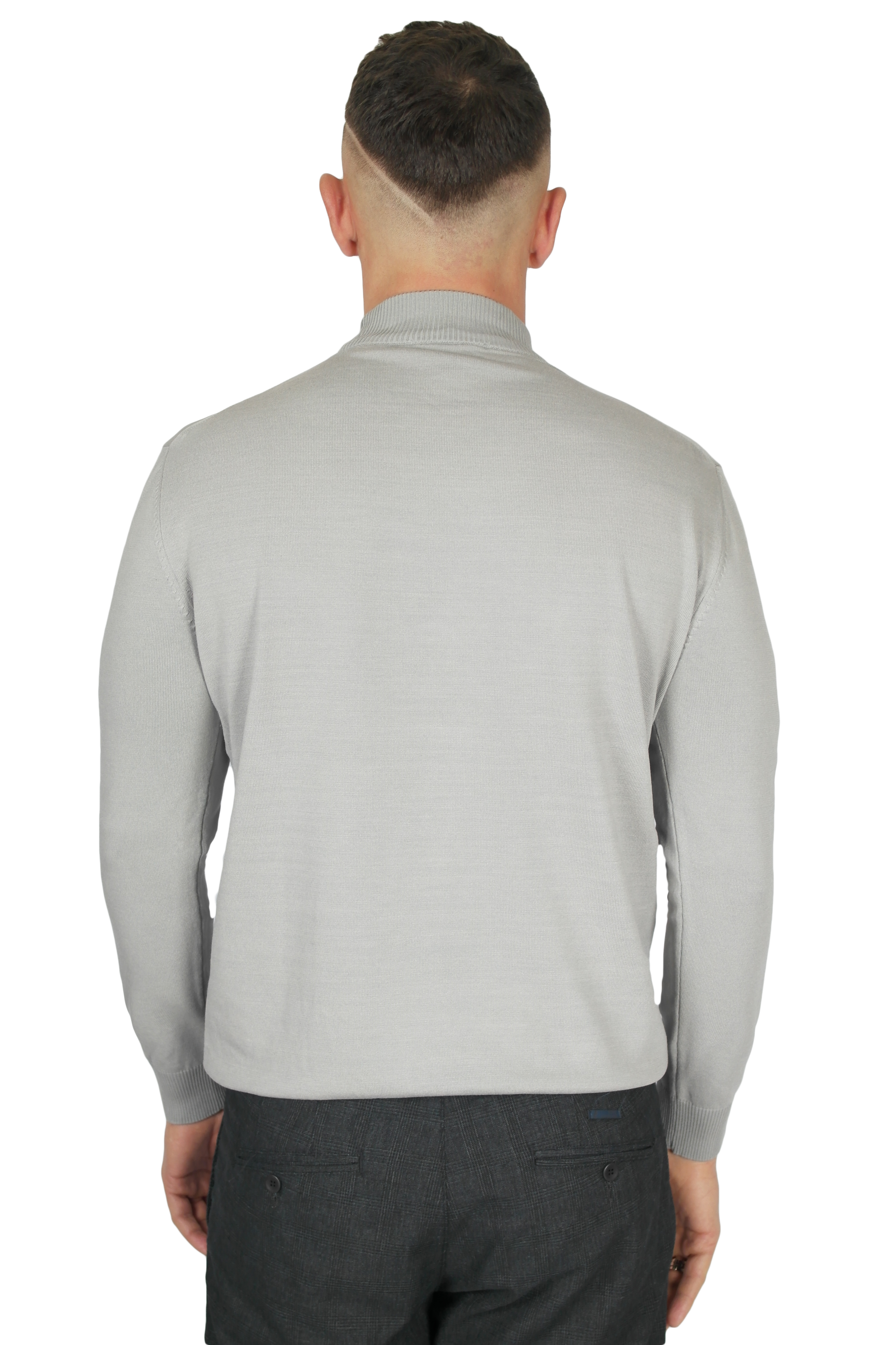 Светр гольф світло-сірий однотонний MCR