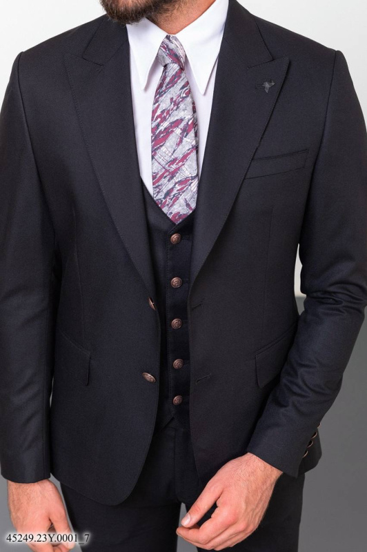 Фото товара Костюм трійка чорний MCR 45249, артикул: 45249 костюм 3 зріст ( 164-178 )