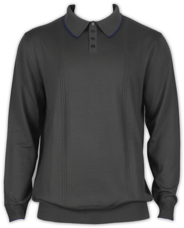 Фото товара Свитер серый Romano Botta, артикул: 1022003-1 Светри , Кофти поло