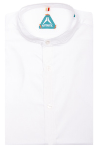 Фото Рубашка белая воротник стойка AUTOMATIC артикул: 223561 Приталені