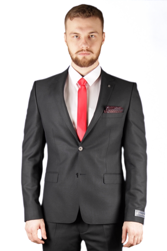 Фото товара Костюм тёмно-синий текстурная ткань OLIVER MANCINI 01000, артикул: 01000 костюм 3 зріст ( 164-178 )