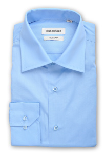 Фото товара Рубашка голубая Charlz Spanser, артикул: 24512-2 Приталені