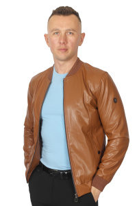 Фото товара Вітровка рижа екошкіра MCR, артикул: 39511-1 Вітровки